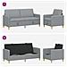 Set di Divani con Storage 2 pcs Grigio Chiaro Poliestere - Foto miniatura 4