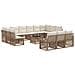 Set Divano da Giardino 14 pcs Beige polyrattan - Foto miniatura 1