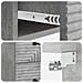 Mobiletto da notte a muro con cassetto 2 pcs Grigio Cemento - Foto miniatura 8