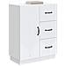 Credenza Bianco 66 x 34,5 x 87 cm Legno ingegnerizzato - Foto miniatura 3