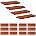 Tappeti per scale 16 pz 80 x 30 x 2 cm Marrone - Foto miniatura 1