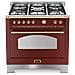 Cucina Elettrica RRG96MFTE / CI Fuochi a Gas Forno Elettrico Ventilato Dimensione 90 x 60 cm Colore Bordeaux - Foto miniatura 3