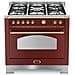 Cucina Elettrica RRG96MFTE / CI Fuochi a Gas Forno Elettrico Ventilato Dimensione 90 x 60 cm Colore Bordeaux - Foto miniatura 2