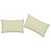 Coppia 2 Federe Cuscino Letto 100% Cotone Tinta Unita Sfoderabile Bottoni Laterali Federe Beige - Foto miniatura 1