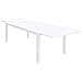 Set Tavolo Giardino Rettangolare Allungabile 200/300 X 100 Con 6 Poltrone In Alluminio Bianco Da Esterno - Foto miniatura 2