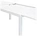 Set Tavolo Giardino Rettangolare Allungabile 200/300 X 100 Con 6 Poltrone In Alluminio Bianco Da Esterno - Foto miniatura 4