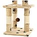 Albero Per Gatti Tiragraffi In Sisal 65 Cm Zampe Stampate Beige - Foto miniatura 6