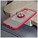 Cover Samsung Galaxy A21s Bimateriale Anello In Metallo Funzione Supporto Rosso - Foto miniatura 5