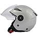 Jet Casco Moto City Doppia Visiera Scooter Certificato Ece 22-05 Argento Xs - Foto miniatura 8