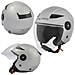 Jet Casco Moto City Doppia Visiera Scooter Certificato Ece 22-05 Argento Xs - Foto miniatura 10