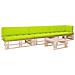 Set Divani in Pallet con Cuscini 4 pz in Pino Impregnato - Foto miniatura 1