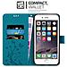 Cadorabo Custodia Compatibile Con Apple Iphone 6 Plus / Iphone 6s Plus In Blu Fiore - Coperchio Protettivo In Design Floreale Con Chiusura Magnetica, Funzione Stand E Slot Per Carte - Foto miniatura 7