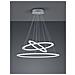Durban Sospensione Led Triplo Anello Acciaio Satinato Intensita' Regolabile A Scatto D. 80cm - Foto miniatura 1