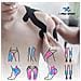 Nastro Kinesiologico 5m X 5cm, Kinesio Tape Con E-book Con Esempi Applicazione, Cerotto Muscolare, Taping Forte Resistente Elastico (2 X Nero) - Foto miniatura 2