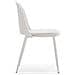 Set Di 4 Sedie Kana Bianche, Gambe In Metallo E Sedile Imbottito - Foto miniatura 3