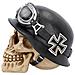 Nemesis Now - Iron Cross Helmet And Goggles Biker Skull 15.5cm - Foto miniatura 3