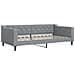 Divano Letto Con Materasso Grigio Chiaro 100x200 Cm In Tessuto - Foto miniatura 2