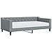 Divano Letto Con Materasso Grigio Chiaro 100x200 Cm In Tessuto - Foto miniatura 1