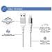 Cavo Usb A/lightning Rinforzato 3 M - 2,4 A Bianco, Bianco - Foto miniatura 2