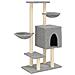 Albero Per Gatti Con Tiragraffi In Sisal Grigio Chiaro 117 Cm - Foto miniatura 1