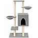 Albero Per Gatti Con Tiragraffi In Sisal Grigio Chiaro 117 Cm - Foto miniatura 3