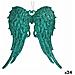 Decorazione Natalizia Ali D'angelo Verde Plastica Porporina 13 X 14,5 X 2,5 Cm (24 Unità) - Foto miniatura 1