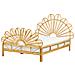 Letto Matrimoniale Rattan Legno Chiaro 140 X 200 Cm Florentine - Foto miniatura 2