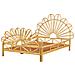 Letto Matrimoniale Rattan Legno Chiaro 140 X 200 Cm Florentine - Foto miniatura 7