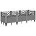 Fioriera Giardino Picchetti Grigio Chiaro 123,5x43,5x43,5 Cm Pp - Foto miniatura 1