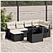 Set Divani Da Giardino Con Cuscini 7pz Nero Polyrattan - Foto miniatura 8