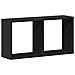 Mobile A Parete 60x16x30 Cm Nero In Legno Multistrato - Foto miniatura 2