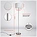 Lampada Piantana da Terra 160cm Design Moderno Paralume E27 60W Tessuto Bianco - Foto miniatura 2