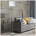 Lampada Piantana da Terra 160cm Design Moderno Paralume E27 60W Tessuto Bianco - Foto miniatura 3