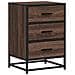 Comodino Rovere Marrone 40x34,5x60cm Legno Multistrato Metallo - Foto miniatura 2