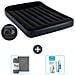 Set Materassino Gonfiabile - 191x137x25 Cm - Blu Scuro - Include Accessori Coordinati - Foto miniatura 1