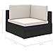 Lusso Casadino -  Set Divani Da Giardino 12 Pz Con Cuscini In Polyrattan Nero - Foto miniatura 6