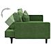 Divano Letto a 2 Posti con 2 Cuscini Verde Scuro in Velluto - Foto miniatura 7