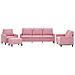 Set di Divani 4 pz con Cuscini rosa in Velluto - Foto miniatura 1