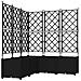 Vaso da Giardino con Trellis 5 pz Nero 120x120x143 cm - Foto miniatura 1
