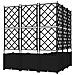 Vaso da Giardino con Trellis 5 pz Nero 120x120x143 cm - Foto miniatura 6