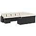 Set Divani da Giardino 11 pz con Cuscini in Polyrattan Nero - Foto miniatura 1