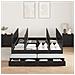 Struttura letto con contenitore in rovere nero 160x200 cm - Foto miniatura 4