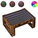 Tavolino da Salotto con LED Infinity Rovere Fumo 70x53x30 cm - Foto miniatura 1