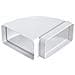 Curva Orizzontale Per Tubo Cappa Ff In Abs 150x70 Mm - Foto miniatura 1