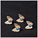 Set Di 5 Chiusure A Forma Di Farfalla In Oro Sabbia Per Cordini, Chiusure A Pressione Per Gioielli Fai Da Te Pink - Foto miniatura 4