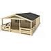 Casetta Da Giardino In Legno Con Veranda E tettoia - 54m2 - 6x6m - 40mm - Colore: Naturale - Foto miniatura 1