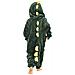 Pigiama Per Bambini Kigurumi Onesie Costume Dinosauro Verde 115-125 - Foto miniatura 2