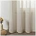 Tende Con Occhielli 2 Pezzi 245x140cm Semitrasparenti Effetto Lino Bianco - Foto miniatura 4