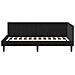 Cornice del letto ad angolo Nero 90 cm x 200 cm Velluto - Foto miniatura 6