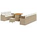 Set Divano da Giardino 10 pcs Beige polyrattan - Foto miniatura 1